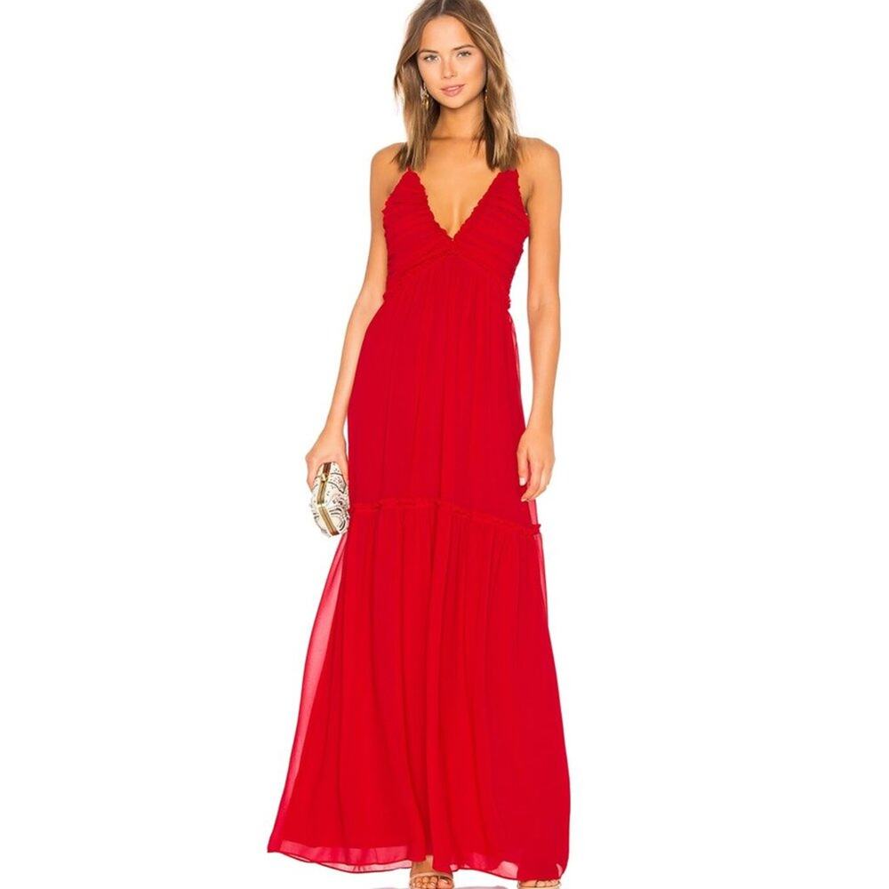 Revolve Tony Gown Lovers & Friends x Majorelle in Red NWOT Size Small